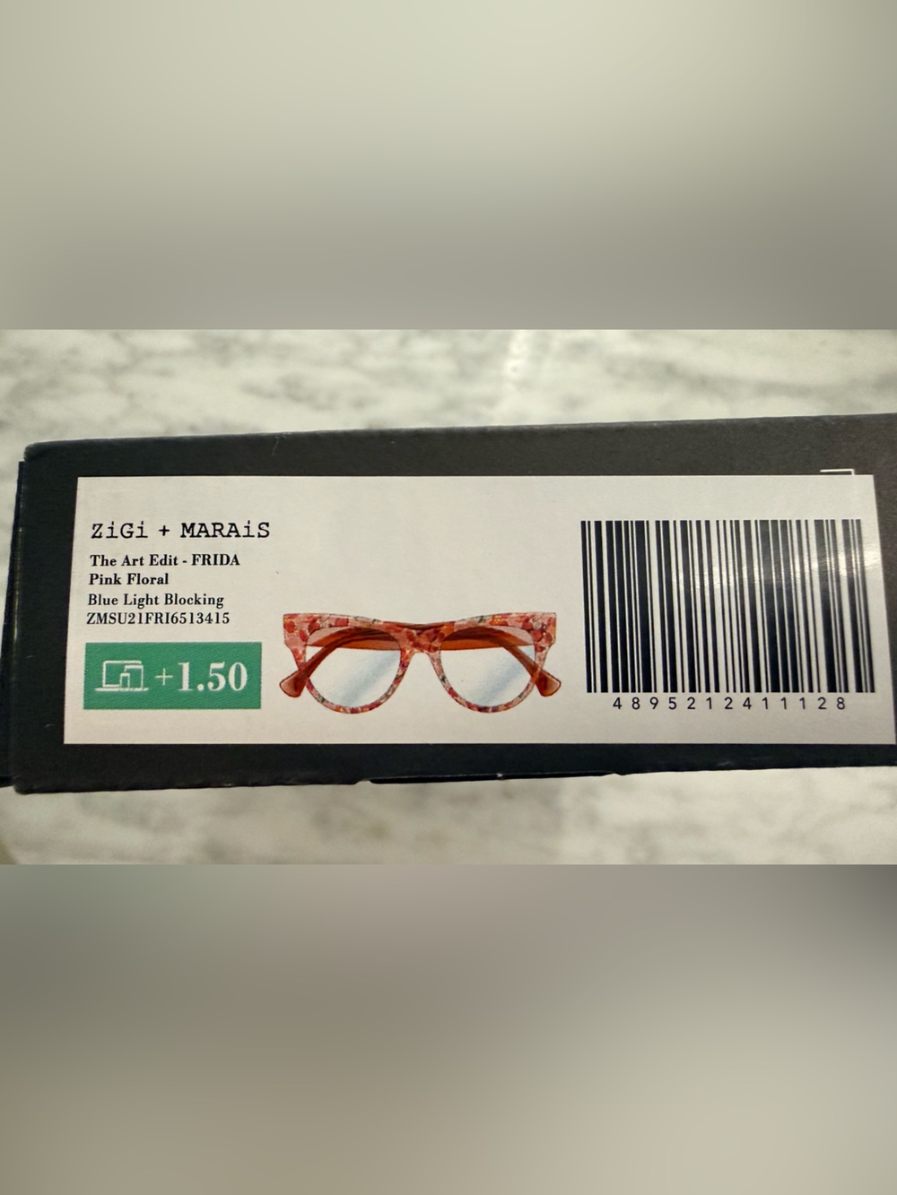 Zigi + Marais The Art Edit - Frida Pink Floral Blue Light Readers Glasses +1.50